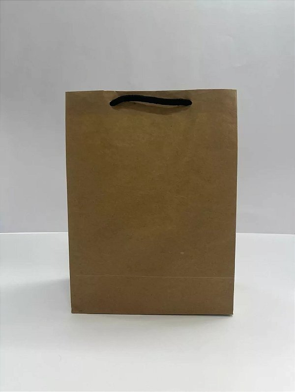 Sacola Kraft Lisa 24cm A x 18cm L x 8,5cm Fundo - Modelo 33