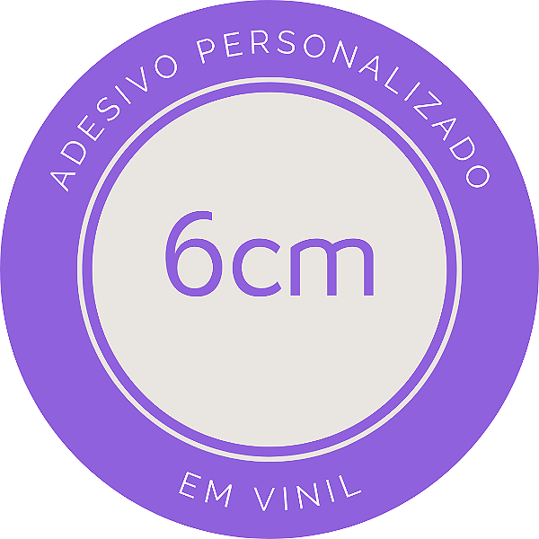 Adesivo personalizado 6cm em vinil