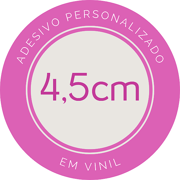 Adesivo personalizado em vinil 4,5cm