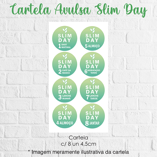 Cartela Adesivos SLim Day AVULSO