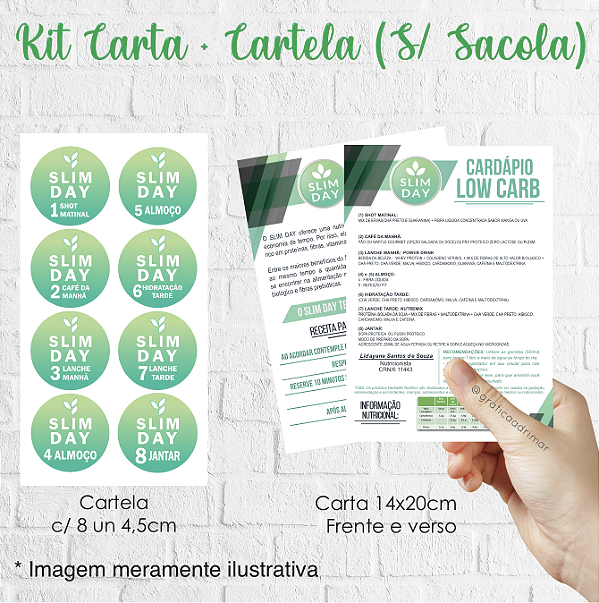 Kit Carta e Cartela Slim Day (Sem Sacola)