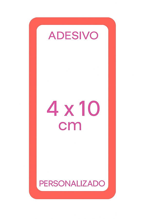 Adesivo personalizado 10x4cm