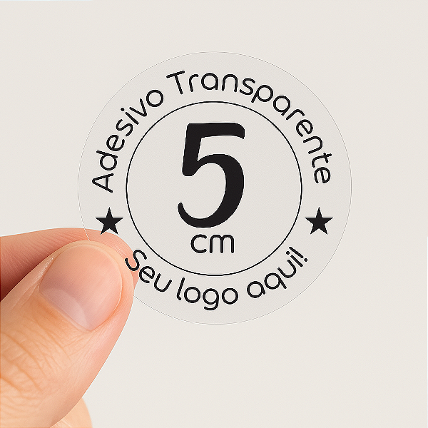 Adesivo em vinil TRANSPARENTE 5cm
