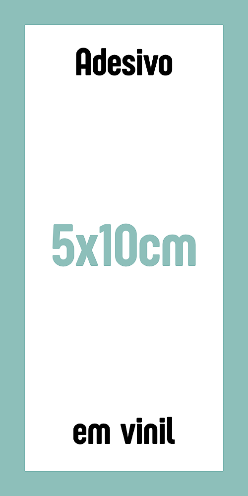 Adesivo personalizado 5x10cm