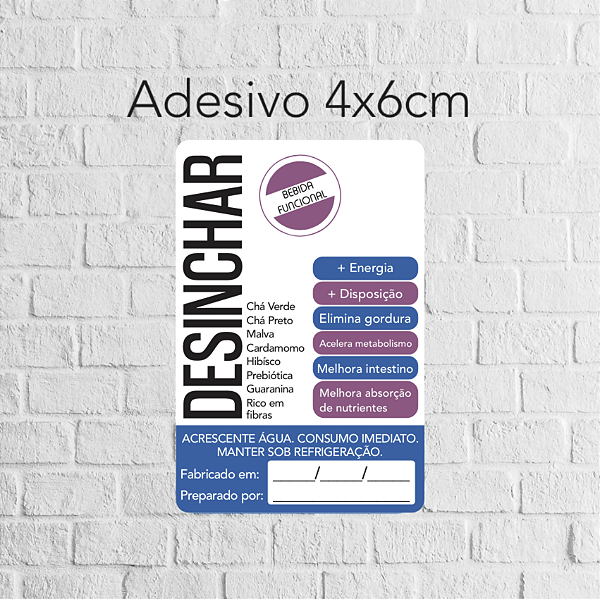 Adesivo Desinchar 6x4cm ref 9010