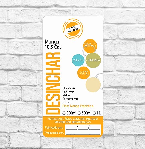 Adesivo Desinchar (Sabor Manga) 4x8cm PRONTA ENTREGA - REF 2020