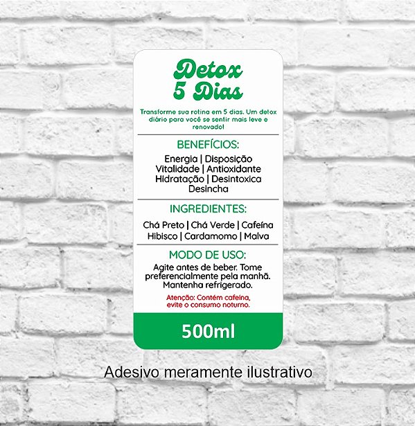 Adesivo Detox 5 Dias 4x8cm (Verde - Herbal) - REF 2023
