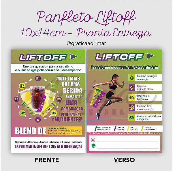 Panfleto Liftoff 10x14cm PRONTA ENTREGA - REF 10023