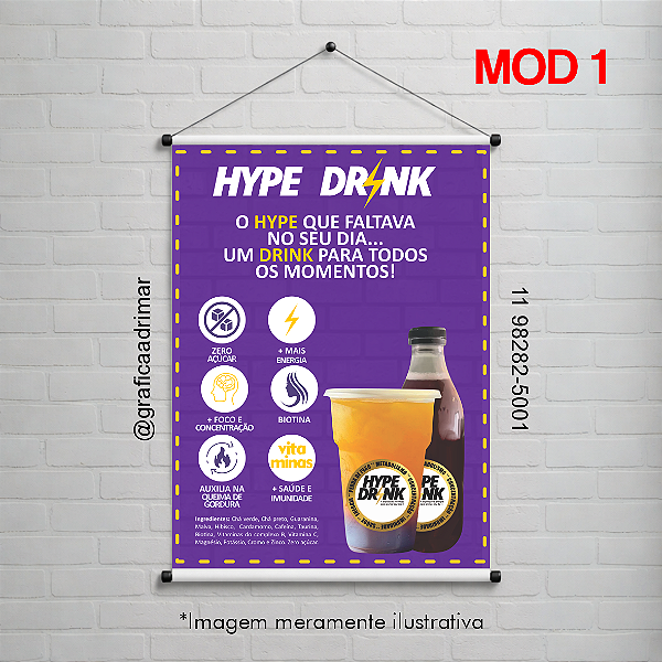 Banner Hype Drink MOD 1 | PRONTA ENTREGA