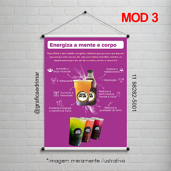 Banner Hype Drink MOD 3 | PRONTA ENTREGA