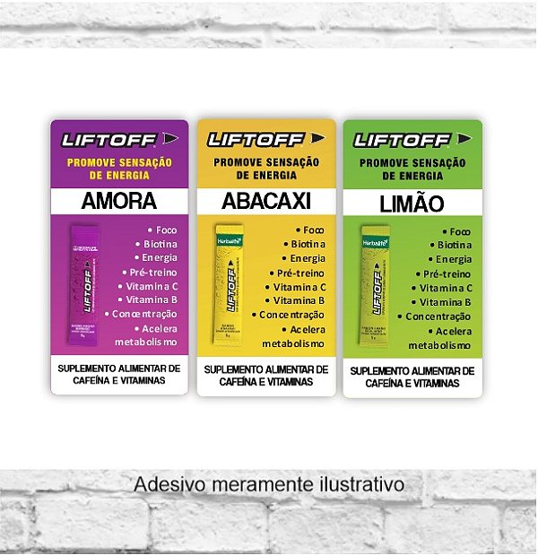 Adesivo Bebida Liftoff 4x8cm PRONTA ENTREGA