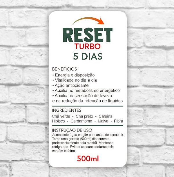 Adesivos Reset Turbo 4x8cm ref 2004