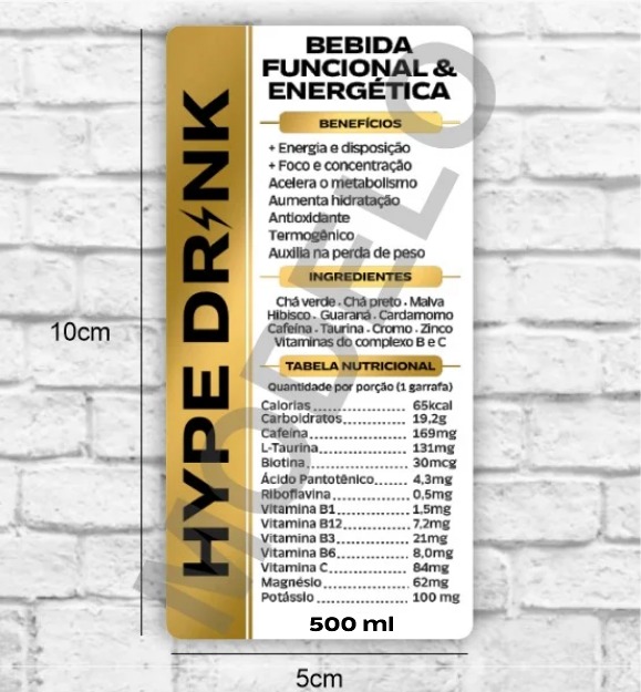 Hype Drink 5x10cm PRONTA ENTREGA (500ml)