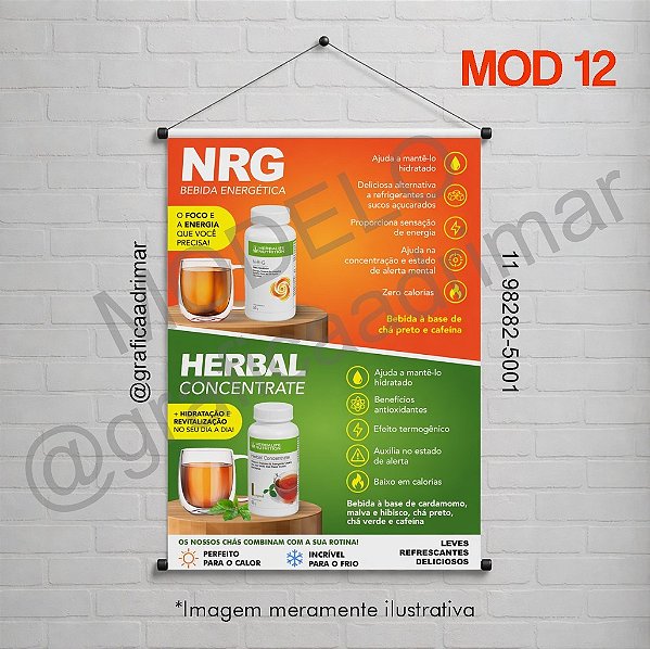 Banner Herbal Concentrate (Chá 1) e NRG (Chá 2) MOD 12 | Pronta Entrega