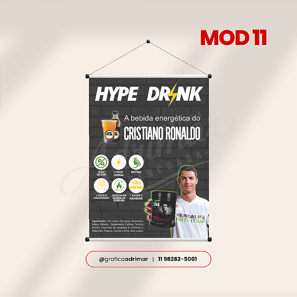 Banner Hype Drink MOD 11 | Pronta Entrega