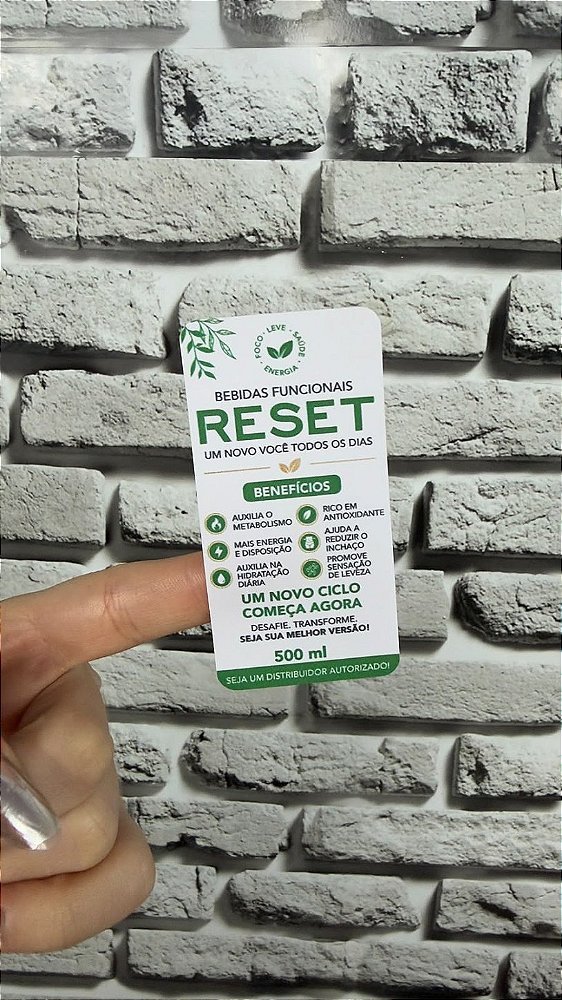 Adesivo Reset 4x8cm - REF 2033