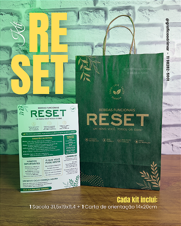 Kit Reset (Sacola + Carta | SEM ADESIVOS) | PRONTA ENTREGA