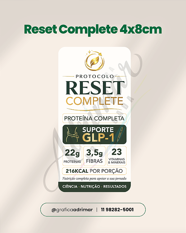 Reset Complete 2030 (Protein Complete) 4x8cm | PRONTA ENTREGA