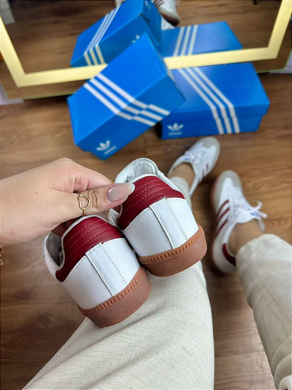 Tênis Sambas OG White Red
