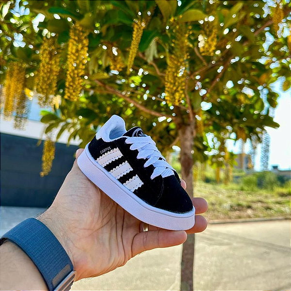 Tênis  Infantil Preto e Branco