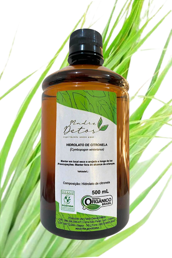 Hidrolato de Citronela Orgânico 500ml
