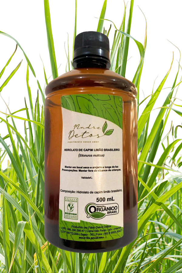 Hidrolato Capim Limão Brasileiro (Elionurus muticus) Orgânico 500ml