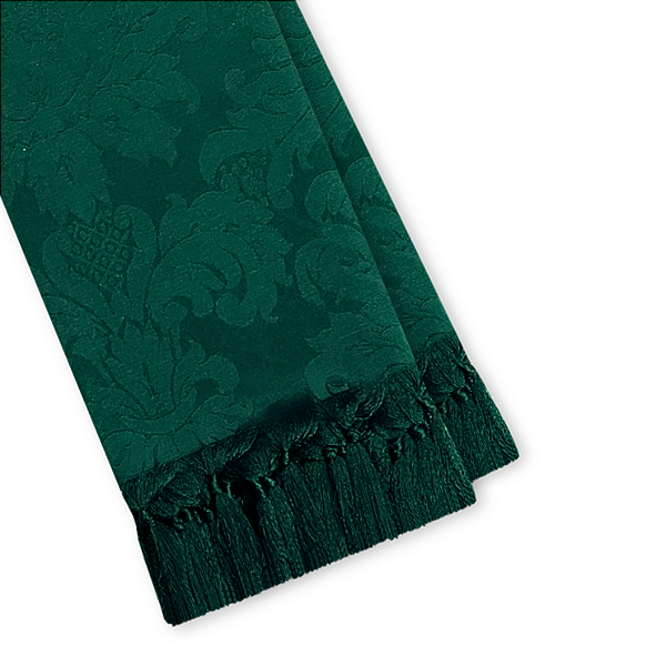 Manta Xale de Sofá e Cama Decorativa Jacquard Medalhão Verde