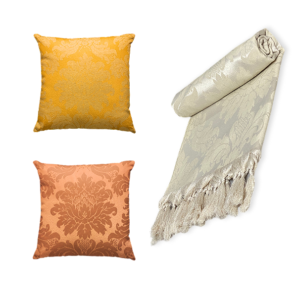 Kit Manta Xale de Sofá Decorativa Nude com 2 Capas de almofadas Colors