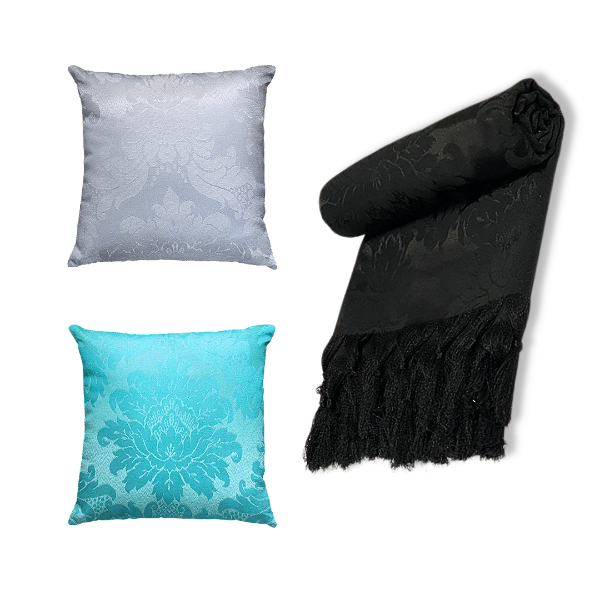 Kit Manta Xale de Sofá Decorativa Preta com 2 Capas de almofadas Colors