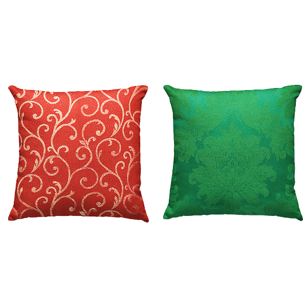 Kit 2 Capas de Almofadas Decorativas de Natal Brilhante 45 X 45