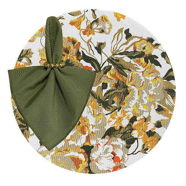Kit Capas de Sousplat Floral Dia das Mães Guardanapos e Porta Guardanapos