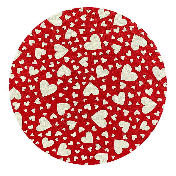 Capas de Sousplat 35cm para Base Mdf Mesa Coração