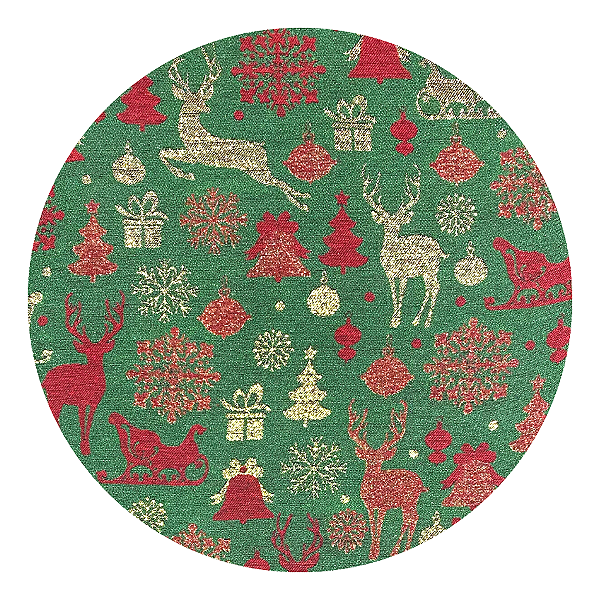 Capas de Sousplat 35cm para Base Mdf Natal Mesa Natalina Brilhante