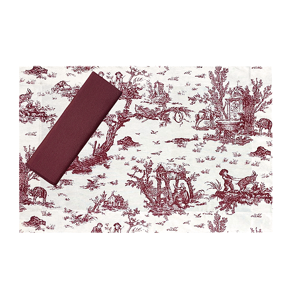 Kit Jogos Americanos e Guardanapos TOILE DE JOUY