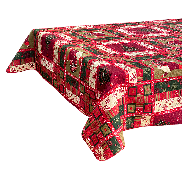 Toalha de Mesa Retangular de Natal Natalina Estampada