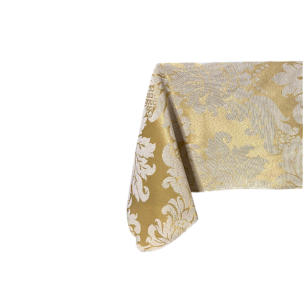 Toalha De Mesa Retangular Luxuosa Jacquard Medalhão Mesa Posta