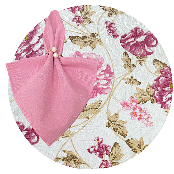 Kit Sousplat Completo Floral  Mesa Decorativa Florida Luxuosa