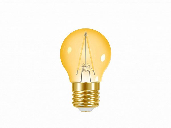 Lâmpada Led Taschibra Filamento Vintage Globo G45 Autovolt Ambar