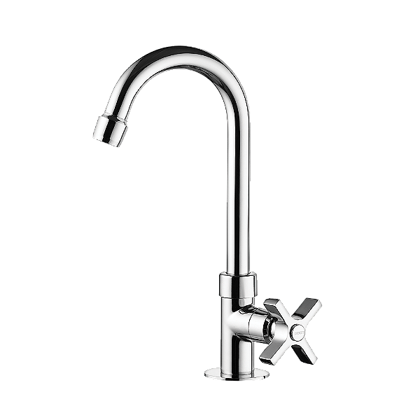 Torneira Lavatório De Mesa Bica Alta 1195 C47 Chrome Lorenzetti