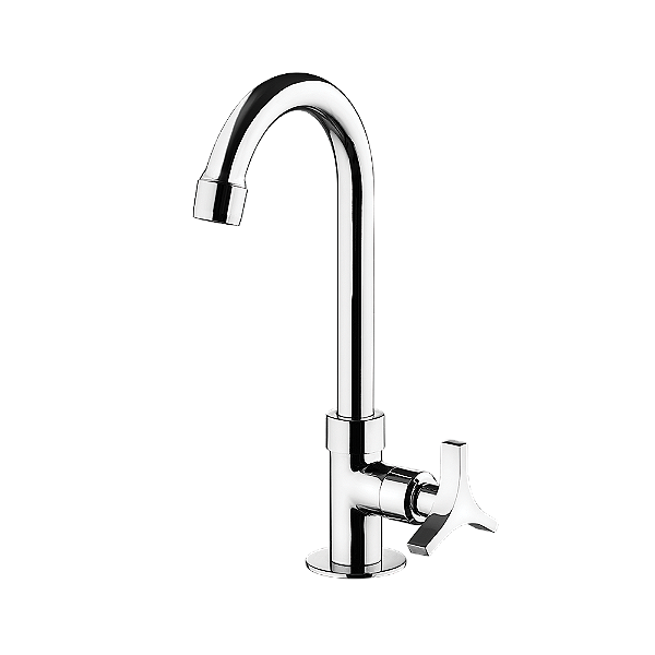 Torneira Lavatório De Mesa Bica Alta 1195 C33 Chrome Lorenzetti