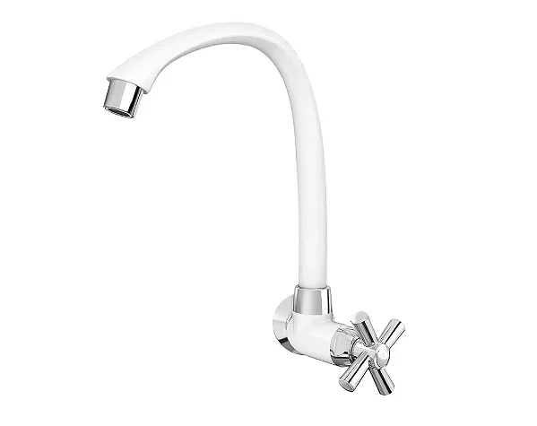 Torneira De Parede Multiuso Cross 1/2"-3/4 Branca/Chrome Tigre