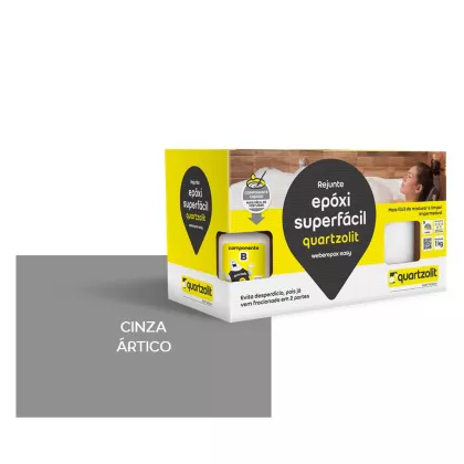 Rejunte Epóxi  Superfácil Cinza Ártico 1kg Quartzolit