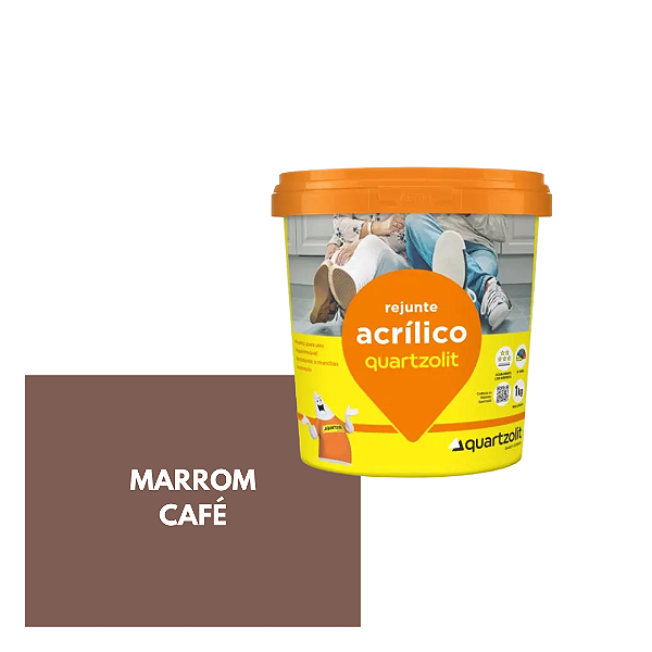 Rejunte Acrílico Marrom Café 1kg Quartzolit