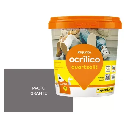 Rejunte Acrílico Preto Grafite 1kg Quartzolit