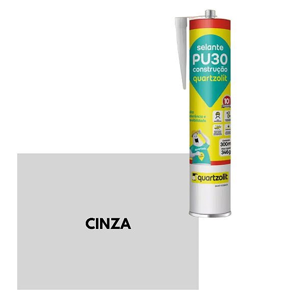 Selante Pu30 Construção Cinza Quartzolit 300ml