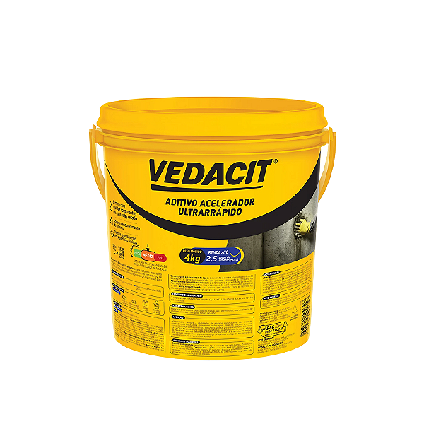 Vedacit Aditivo Acelerador Ultrarápido 4kg