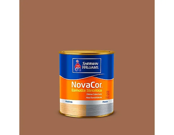 Tinta Esmalte Sintético Novacor Brilho 900ml Marrom Conhaque 31142502 Sherwin Williams