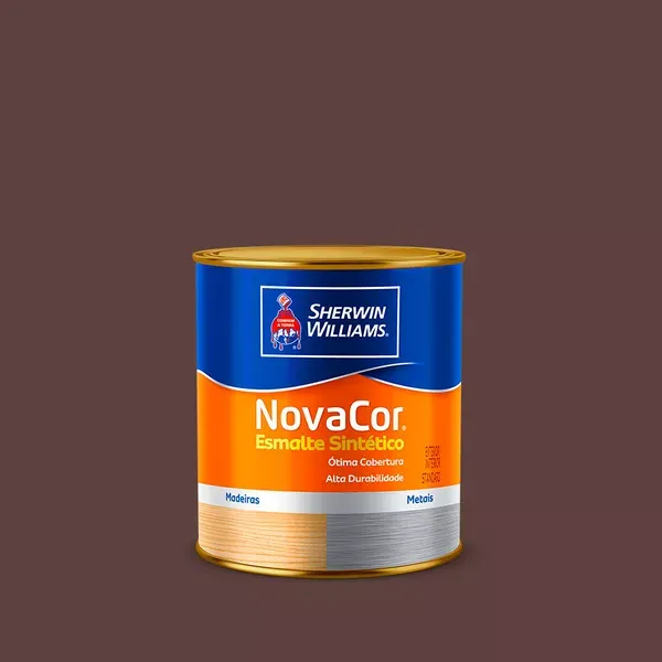 Tinta Esmalte Sintético Nova Cor Brilho 900ml Marrom 31142702 Sherwin Williams