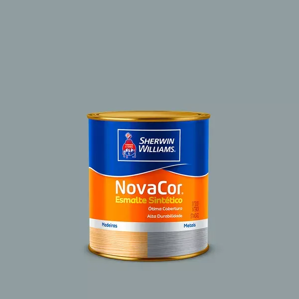 Tinta Esmalte Sintético Nova Cor Brilho 900ml Cinza Médio 31140302 Sherwin Williams
