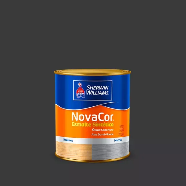 Tinta Esmalte Sintético Novacor Brilho 900ml Preto 31142802 Sherwin Williams